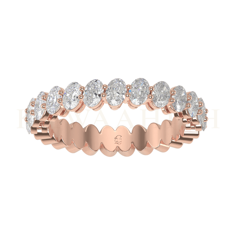 Top view of Chic Diamond Eternity Ring in rose gold.