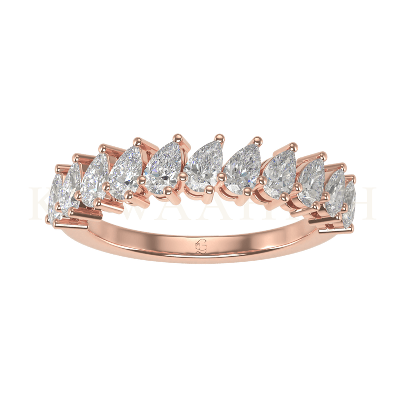 Top view of Plush Pleasure Diamond Eternity Ring in rose gold.