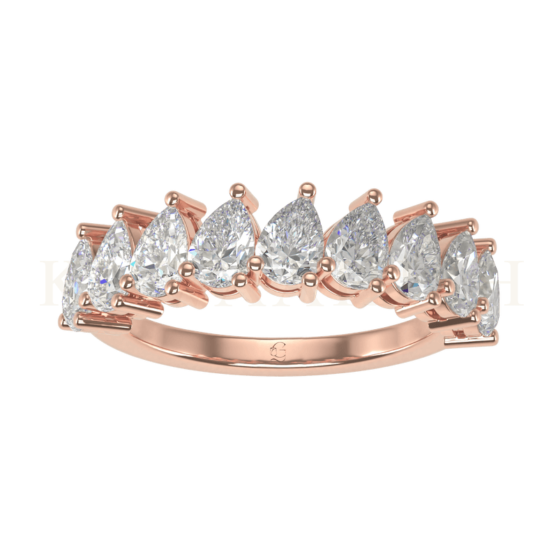 Top view of Timeless Sparkle Diamond Eternity Ring in rose gold.