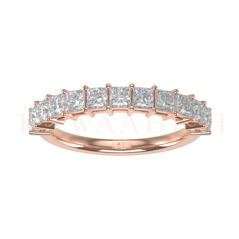 Top view of Magical Marvel Diamond Eternity Ring in rose gold.