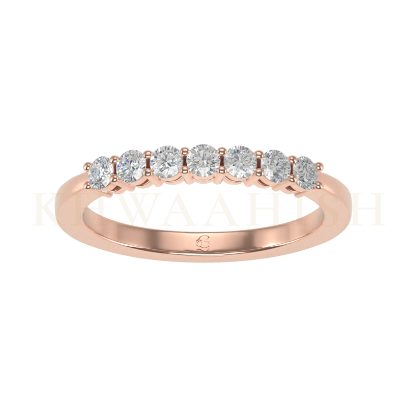 Top view of Million Dazzles Diamond Eternity Ring in rose gold.