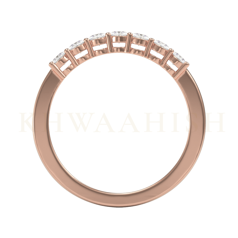 Front view of Million Dazzles Diamond Eternity Ring in rose gold.