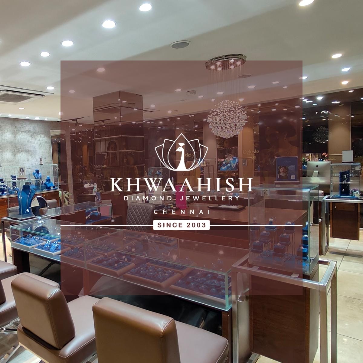 Interior image of Khwaahish showroom.