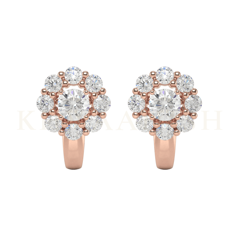Front view of 0.30 ct Opulent Corsage Diamond Baalis in rose gold.