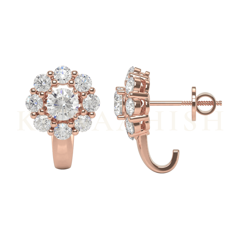 Side view of 0.30 ct Opulent Corsage Diamond Baalis in rose gold.