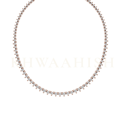 Charming Circlets Diamond Tennis Necklace