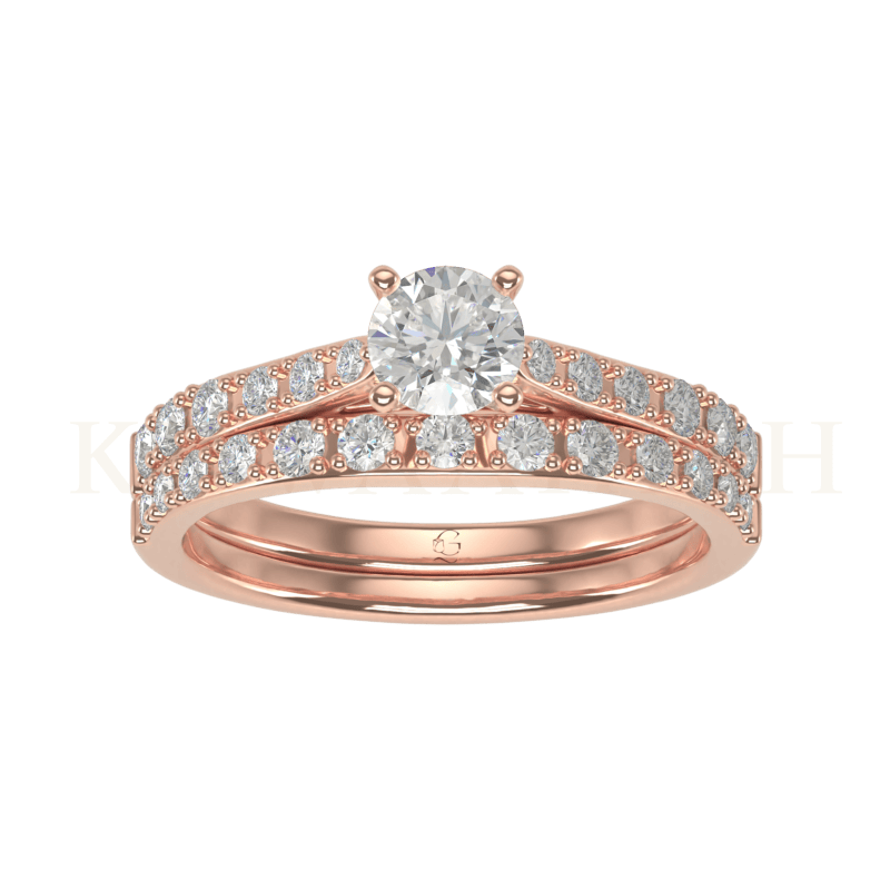 Top view of 0.50 ct Splendid Selene Solitaire Diamond Ring in rose gold.